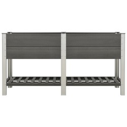 vidaXL Mesa de cultivo para jardín con estante WPC gris 175x50x90 cm
