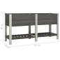 vidaXL Mesa de cultivo para jardín con estante WPC gris 175x50x90 cm vidaXL Mesa de cultivo para jardín con estante WPC gris 175x50x90 cm