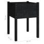 vidaXL Jardineras 2 uds madera maciza de pino negro 50x50x70 cm vidaXL Jardineras 2 uds madera maciza de pino negro 50x50x70 cm
