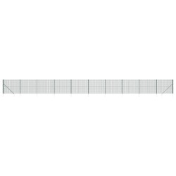 vidaXL Cerca de alambre con pinchos de anclaje verde 2x25 m