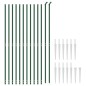 vidaXL Cerca de alambre con pinchos de anclaje verde 2x25 m