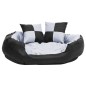 vidaXL Cojín para perro reversible y lavable gris y negro 85x70x20 cm vidaXL Cojín para perro reversible y lavable gris y negro 85x70x20 cm