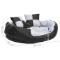 vidaXL Cojín para perro reversible y lavable gris y negro 85x70x20 cm vidaXL Cojín para perro reversible y lavable gris y negro 85x70x20 cm