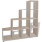 vidaXL Estantería librería en forma de escalera 142 cm color roble vidaXL Estantería librería en forma de escalera 142 cm color roble