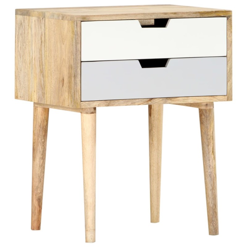 vidaXL Mesita de noche de madera maciza de mango 47x35x59 cm vidaXL Mesita de noche de madera maciza de mango 47x35x59 cm