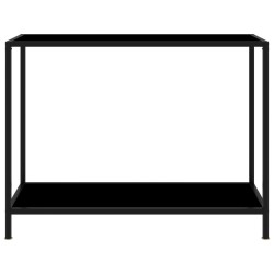 vidaXL Mesa de consola negro vidrio templado 100x35x75 cm