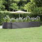 vidaXL Jardinera arriate acero recubrimiento polvo gris 447x140x68 cm
