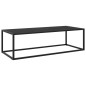 vidaXL Mesa de centro negra con vidrio negro 120x50x35 cm vidaXL Mesa de centro negra con vidrio negro 120x50x35 cm
