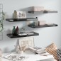 vidaXL Estante flotante de pared 4 uds MDF negro brillo 60x23,5x3,8 cm vidaXL Estante flotante de pared 4 uds MDF negro brillo 60x23,5x3,8 cm