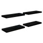 vidaXL Estante flotante de pared 4 uds MDF negro brillo 60x23,5x3,8 cm vidaXL Estante flotante de pared 4 uds MDF negro brillo 60x23,5x3,8 cm