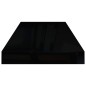 vidaXL Estante flotante de pared 4 uds MDF negro brillo 60x23,5x3,8 cm vidaXL Estante flotante de pared 4 uds MDF negro brillo 60x23,5x3,8 cm