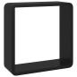 vidaXL Estantes cubo de pared 3 unidades MDF negro vidaXL Estantes cubo de pared 3 unidades MDF negro
