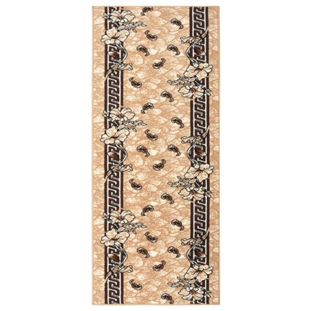 vidaXL Alfombra de pasillo BCF beige 100x250 cm