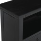 vidaXL Mesita de noche madera maciza de caoba negro 60x30x75 cm vidaXL Mesita de noche madera maciza de caoba negro 60x30x75 cm