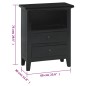 vidaXL Mesita de noche madera maciza de caoba negro 60x30x75 cm vidaXL Mesita de noche madera maciza de caoba negro 60x30x75 cm