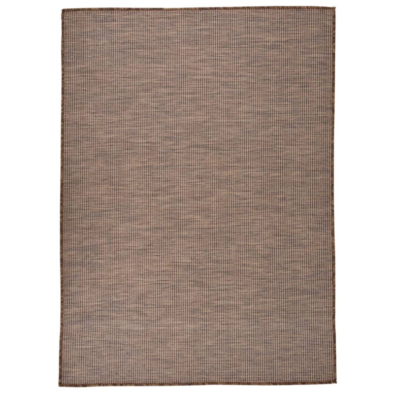 vidaXL Alfombra de exterior de tejido plano marrón 200x280 cm vidaXL Alfombra de exterior de tejido plano marrón 200x280 cm