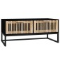 vidaXL Mesa de centro hierro y madera contrachapada negro 80x40x35 cm vidaXL Mesa de centro hierro y madera contrachapada negro 80x40x35 cm