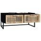 vidaXL Mesa de centro hierro y madera contrachapada negro 80x40x35 cm vidaXL Mesa de centro hierro y madera contrachapada negro 80x40x35 cm