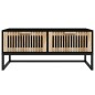vidaXL Mesa de centro hierro y madera contrachapada negro 80x40x35 cm vidaXL Mesa de centro hierro y madera contrachapada negro 80x40x35 cm