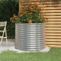vidaXL Jardinera de acero recubrimiento en polvo plateado 80x80x68 cm vidaXL Jardinera de acero recubrimiento en polvo plateado 80x80x68 cm