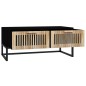 vidaXL Mesa de centro hierro y madera contrachapada negro 80x40x35 cm vidaXL Mesa de centro hierro y madera contrachapada negro 80x40x35 cm