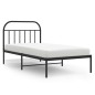 vidaXL Estructura de cama con cabecero metal negro 100x190 cm vidaXL Estructura de cama con cabecero metal negro 100x190 cm