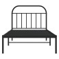 vidaXL Estructura de cama con cabecero metal negro 100x190 cm vidaXL Estructura de cama con cabecero metal negro 100x190 cm