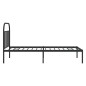 vidaXL Estructura de cama con cabecero metal negro 100x190 cm vidaXL Estructura de cama con cabecero metal negro 100x190 cm