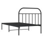 vidaXL Estructura de cama con cabecero metal negro 100x190 cm vidaXL Estructura de cama con cabecero metal negro 100x190 cm