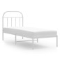 vidaXL Estructura de cama de metal con cabecero blanco 75x190 cm vidaXL Estructura de cama de metal con cabecero blanco 75x190 cm