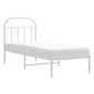 vidaXL Estructura de cama de metal con cabecero blanco 75x190 cm vidaXL Estructura de cama de metal con cabecero blanco 75x190 cm