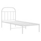 vidaXL Estructura de cama de metal con cabecero blanco 75x190 cm vidaXL Estructura de cama de metal con cabecero blanco 75x190 cm