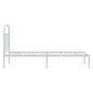 vidaXL Estructura de cama de metal con cabecero blanco 75x190 cm vidaXL Estructura de cama de metal con cabecero blanco 75x190 cm