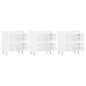 vidaXL Aparadores 3 uds madera contrachapada blanco vidaXL Aparadores 3 uds madera contrachapada blanco