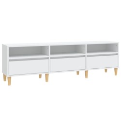 vidaXL Mueble de TV madera contrachapada blanco 150x30x44,5 cm