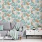 DUTCH WALLCOVERINGS Papel pintado hojas de monstera verde