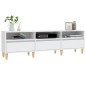 vidaXL Mueble de TV madera contrachapada blanco 150x30x44,5 cm vidaXL Mueble de TV madera contrachapada blanco 150x30x44,5 cm