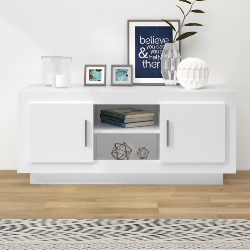 vidaXL Mueble para TV madera contrachapada negro 102x35x45 cm