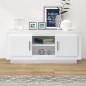 vidaXL Mueble para TV madera contrachapada negro 102x35x45 cm
