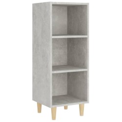 vidaXL Aparador de madera contrachapada gris hormigón 34,5x32,5x90 cm