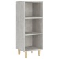 vidaXL Aparador de madera contrachapada gris hormigón 34,5x32,5x90 cm vidaXL Aparador de madera contrachapada gris hormigón 34,5x32,5x90 cm