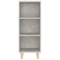 vidaXL Aparador de madera contrachapada gris hormigón 34,5x32,5x90 cm vidaXL Aparador de madera contrachapada gris hormigón 34,5x32,5x90 cm