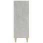 vidaXL Aparador de madera contrachapada gris hormigón 34,5x32,5x90 cm vidaXL Aparador de madera contrachapada gris hormigón 34,5x32,5x90 cm