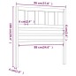vidaXL Cabecero de cama madera maciza de pino marrón miel 96x4x100 cm vidaXL Cabecero de cama madera maciza de pino marrón miel 96x4x100 cm