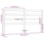 vidaXL Cabecero de cama madera maciza de pino 186x4x100 cm