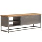 vidaXL Mueble para TV madera de teca reciclada y acero 120x30x40 cm