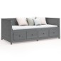 vidaXL Sofá cama madera maciza de pino gris 80x200 cm vidaXL Sofá cama madera maciza de pino gris 80x200 cm