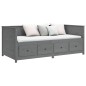 vidaXL Sofá cama madera maciza de pino gris 80x200 cm vidaXL Sofá cama madera maciza de pino gris 80x200 cm