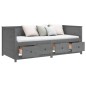 vidaXL Sofá cama madera maciza de pino gris 80x200 cm vidaXL Sofá cama madera maciza de pino gris 80x200 cm