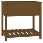 vidaXL Jardinera con estante madera maciza marrón miel 82,5x54x81 cm vidaXL Jardinera con estante madera maciza marrón miel 82,5x54x81 cm